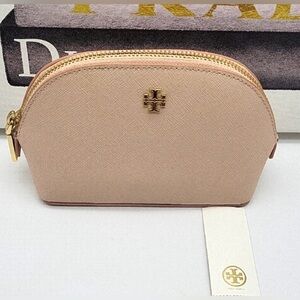 NWT Tory Burch Saffiano Leather Cosmetic Bag